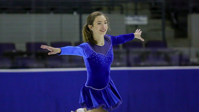 Members of the Greater Pensacola Figure Skating Club perform during their end of season showcase at the Pensacola Bay Center on Thursday, April 5, 2018.