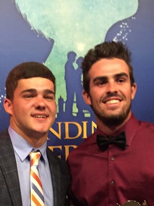 Joe Lang, left, took home two trophies at the Southwest Florida Sports Awards, and his cousin Zach Lang, right, took home one.