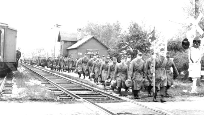 In May of 1954, 360 regular Army troops arrived at the Haven railway station by a special train from Fort Riley, Kansas. They marched from Haven to the camp along the road in formation.