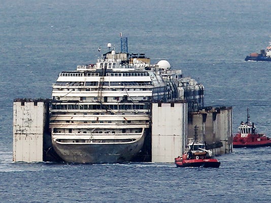 Costa Concordia Completes Its Final Voyage