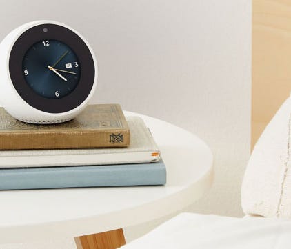 Use the Echo Spot as an alarm clock that can also show you the weather, play videos, and more!