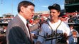 Baseball commisioner Bud Selig, left, shakes hands