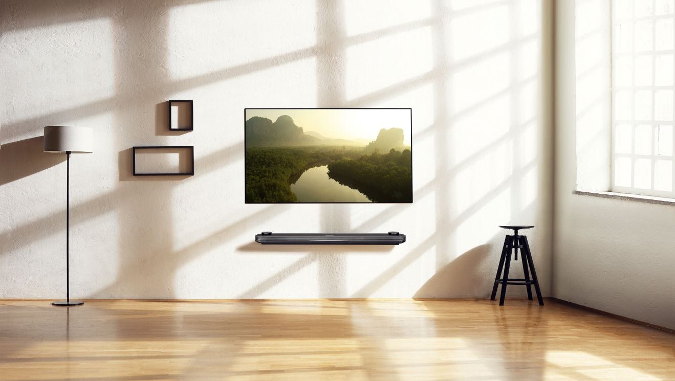 New $20,000 77-inch LG OLED TV hangs like a picture on the wall
