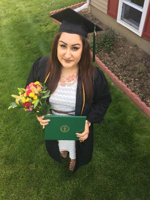 Liz Carrillo, 19, earned an associate's degree in 11 months. She'll be a junior in August at Purdue University, barely a year after graduating from high school