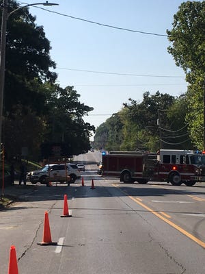 A gas leak forced a portion of University Avenue to close Friday afternoon.