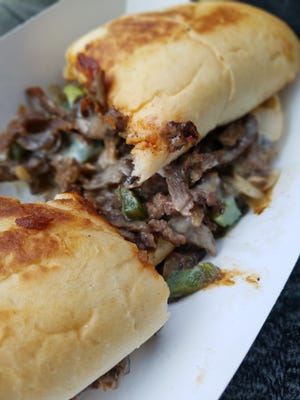 This cheesesteak, from Spuds-N-Stuff, contained larger pieces of meat and vegetables and was very fresh-tasting.