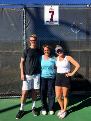 Las Cruces tennis mom Judy Harlas pictured with her two children Jeremy, 23, and Lindsay, 20.