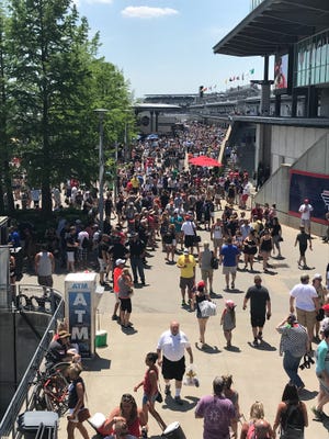 The masses at Carb Day at Indianapolis Motor Speedway were rife with great T-shirts and colorful shenanigans on Friday, May 25, 2018.