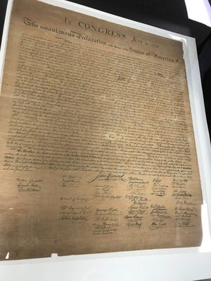 A rare print of the Declaration of Independence will be on display during Altoona's 150th celebration. It will be on public display at the Altoona Historical Society July 26 through 29.