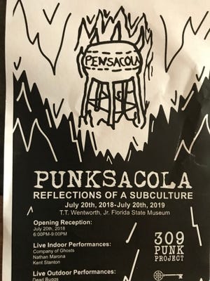 Flyer for Friday's opening of the Pensacola punk exhibit at the T.T. Wentworth Jr. Florida State Museum