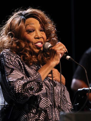 The 'Queen of the Blues'  Denise LaSalle performs many of her hit songs at a 2017 performance at the Carl Perkins Civic Center.