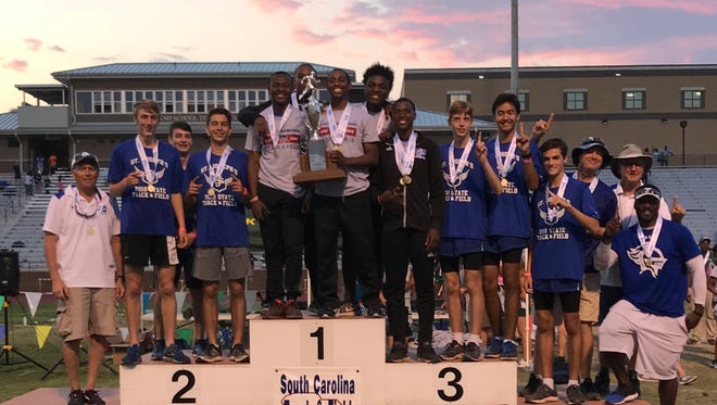 The St. Joseph’s boys track and field team fought off extreme heat as well as the rest of the state as the Knights won their second consecutive Class AA state championship.