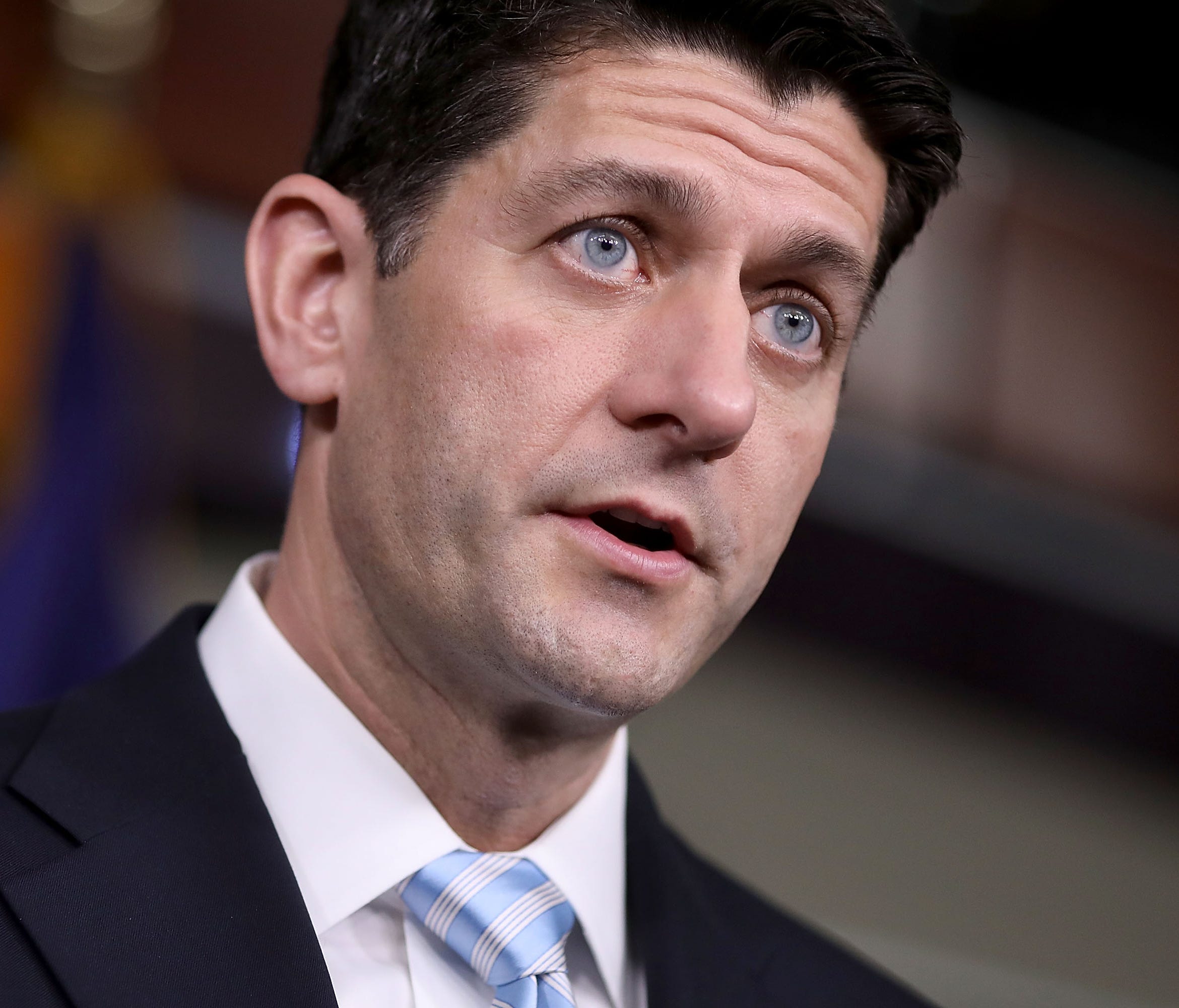 Speaker of the House Paul Ryan (R-WI) talks with reporters during his weekly news conference in the Capitol Visitors Center at the U.S. Capitol January 12, 2017 in Washington, DC. Ryan said that Congressional Republicans are on a 
