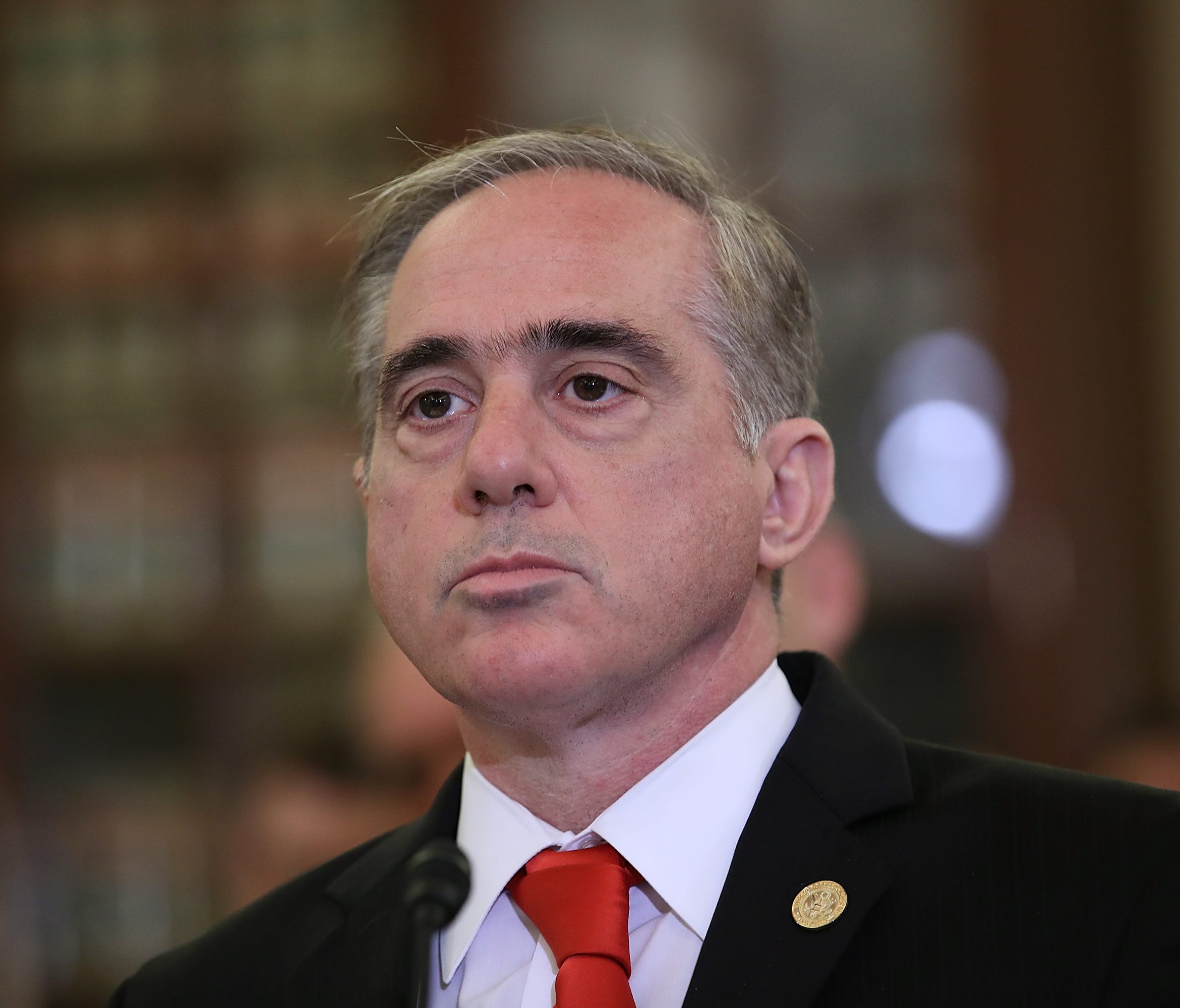 Secretary of Veterans Affairs David Shulkin testifies before the Senate Veterans' Affairs Committee on Sept. 27, 2017.