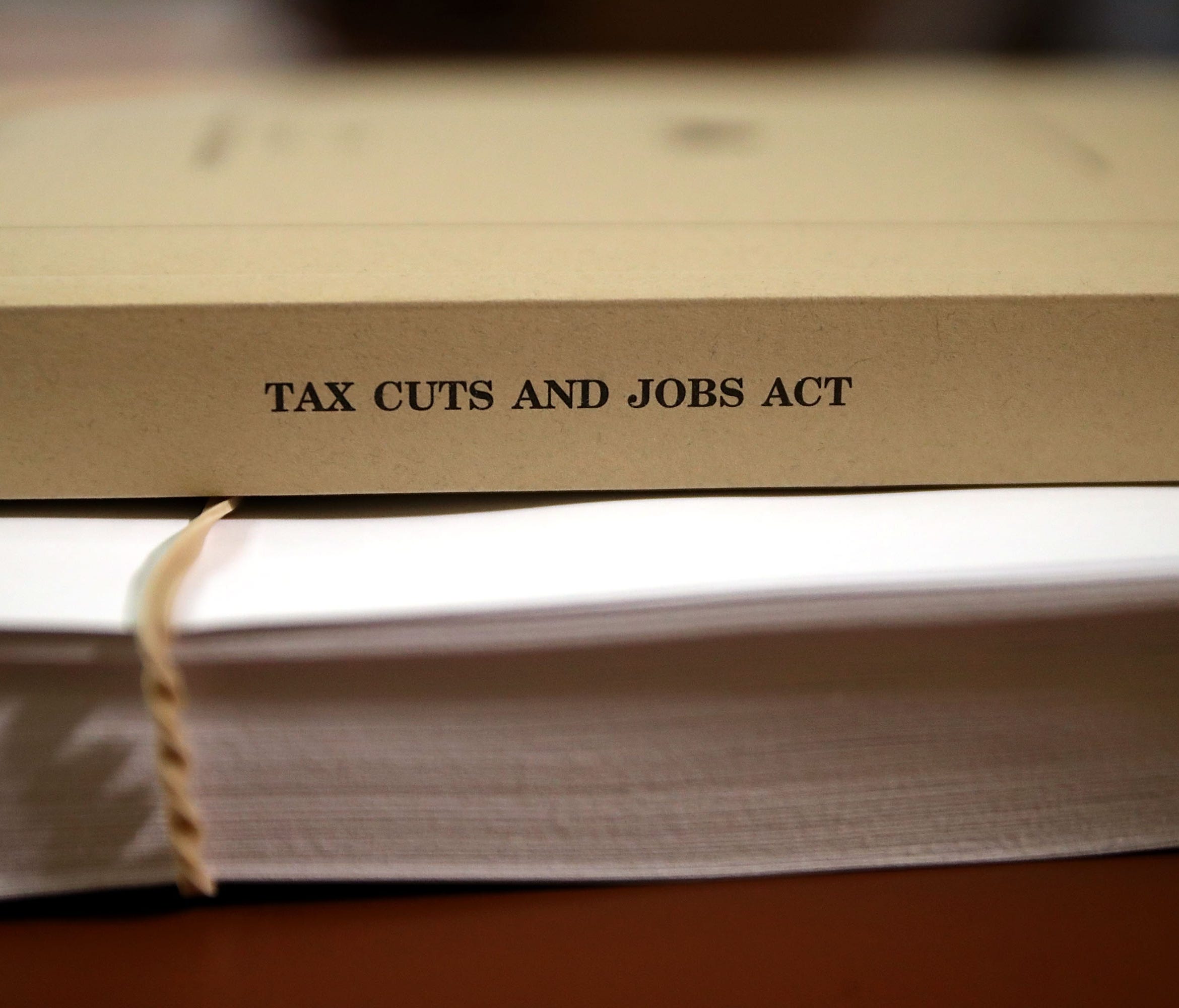 A conference report on the Republican tax bill