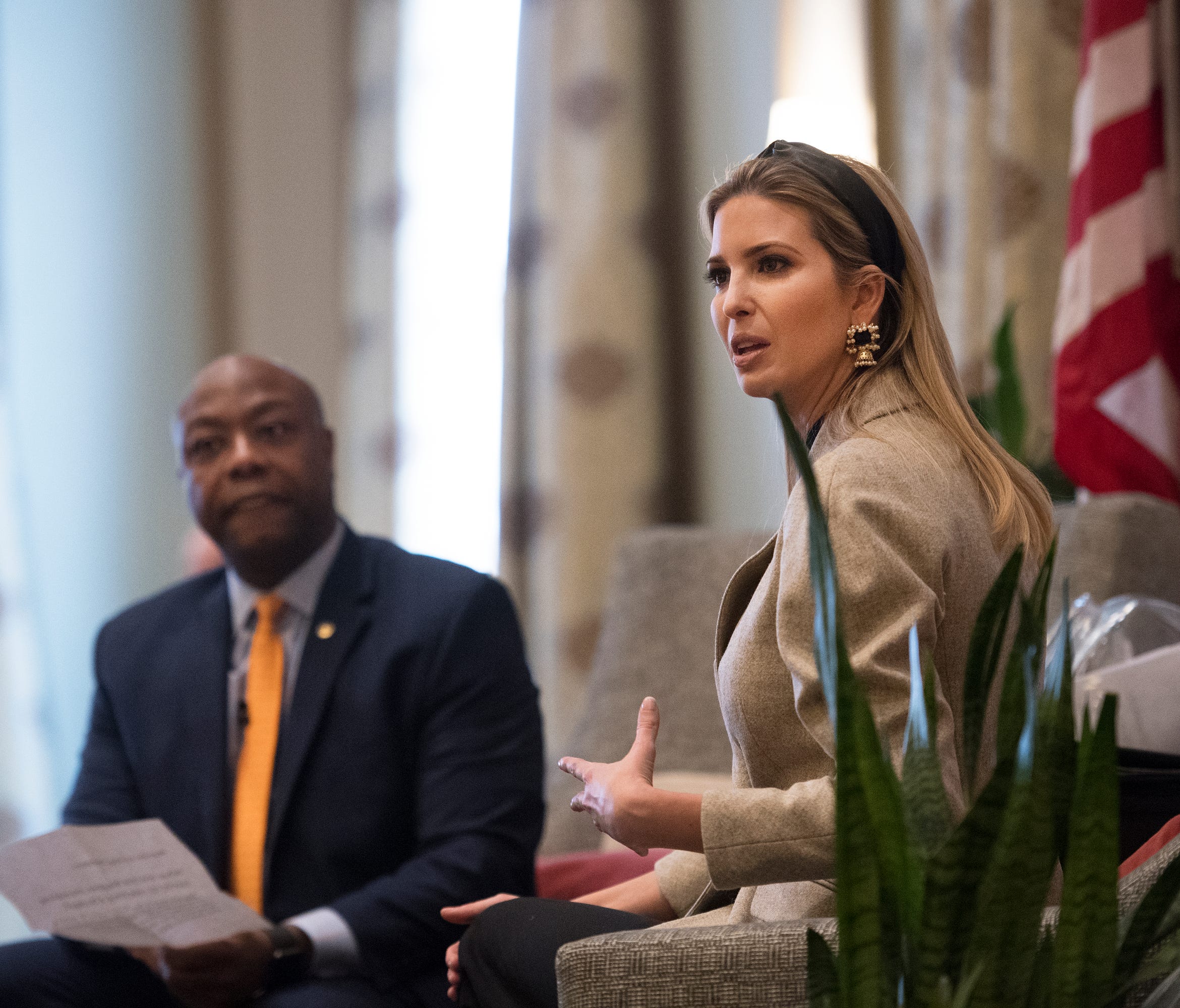 Ivanka Trump speaks during the Women in Leadership Forum at the Poinsett Hotel in Greenville on Friday, January 26, 2018.