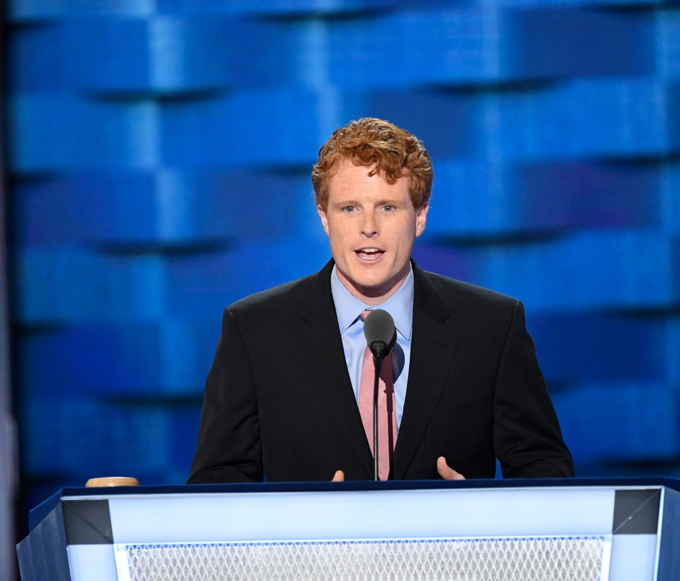 File photo: Rep. Joseph P. Kennedy, III, D-Mass., speaks during the 2016 Democratic National Convention.