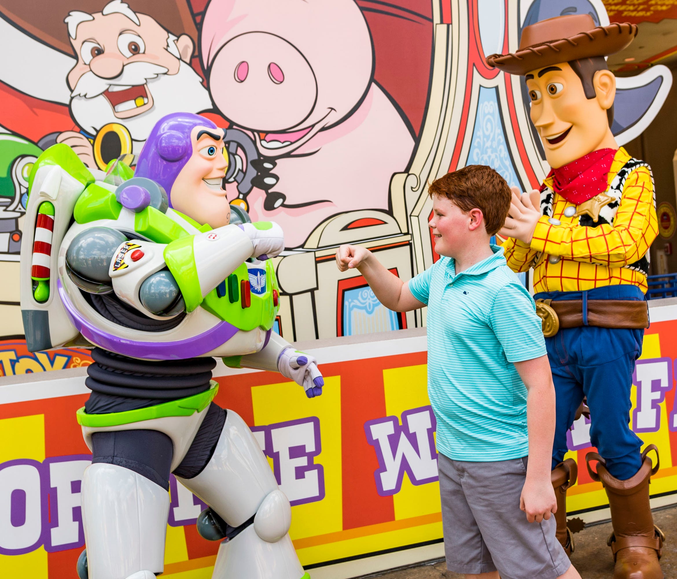 Beloved characters from Pixar Animation StudiosÕ Toy Story films, including Buzz Lightyear and Woody, await guests who visit Toy Story Land at DisneyÕs Hollywood Studios. The 11-acre land transports Walt Disney World guests into the adventurous outdo
