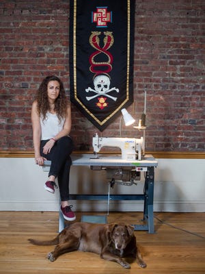 Meghan McAleavy, pictured with her beloved canine pal, Sheeba.