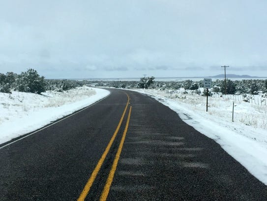 Roads were clear despite a heavy snow in Corona.