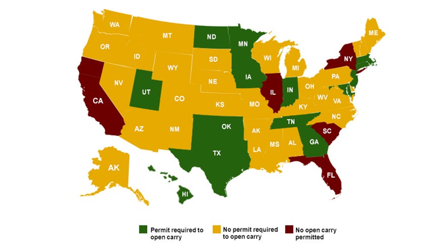 Missouri Open Carry Map South Dakotans Allowed To Carry Concealed Weapons In Neb.