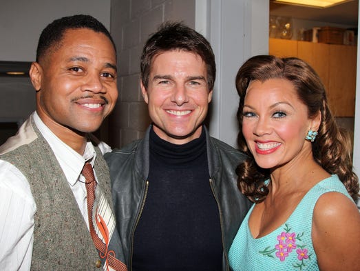 Cuba Gooding Jr, Tom Cruise and Vanessa Williams pose