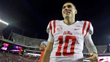 Ole Miss quarterback Chad Kelly was all smiles after leading the Rebels to a 43-37 win last week at then No. 2 Alabama.