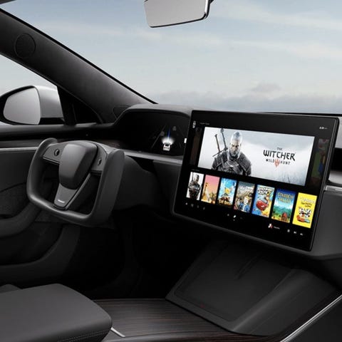 The interior of a Tesla Model S.