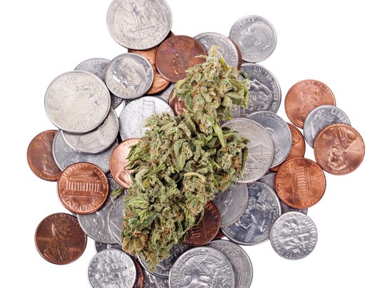 Image result for marijuana and coins