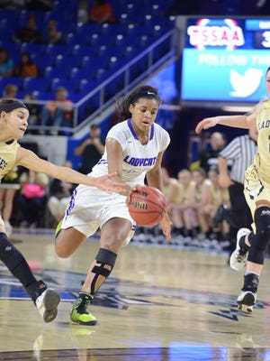 The Lady Tomcats of Haywood High School took on the Lady Bears of Upperman High School, Thursday, March 10, 2016 in the quarter finals of the Class AA Girls' Basketball Tournament. Haywood fell to Upperman, 41-35.