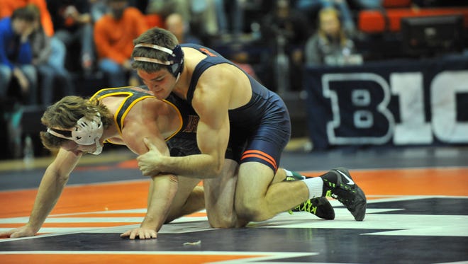 Submitted photo of Illinois wrestler Steven Rodrigues, a Fox Lane graduate who will be competing at Sunday's Grapple at the Garden.