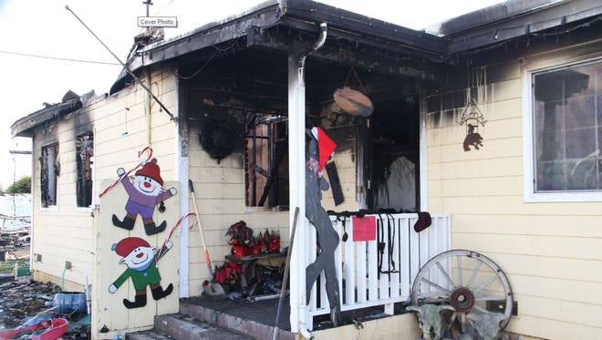 The Vollin family's home burned down Monday night, just days before Christmas.