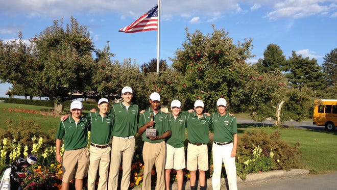 The Spackenkill High School boys golf team poses after winning the Mid-Hudson Athletic League team championship on Thursday.