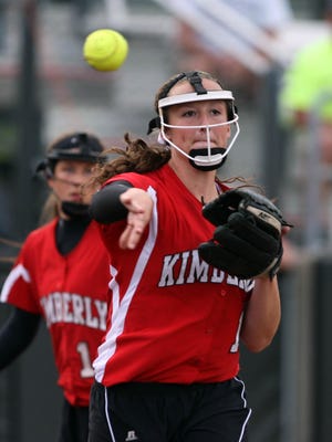 Megan Kleist played second base for the Kimberly Papermakers this season after a shoulder injury kept her off the mound.