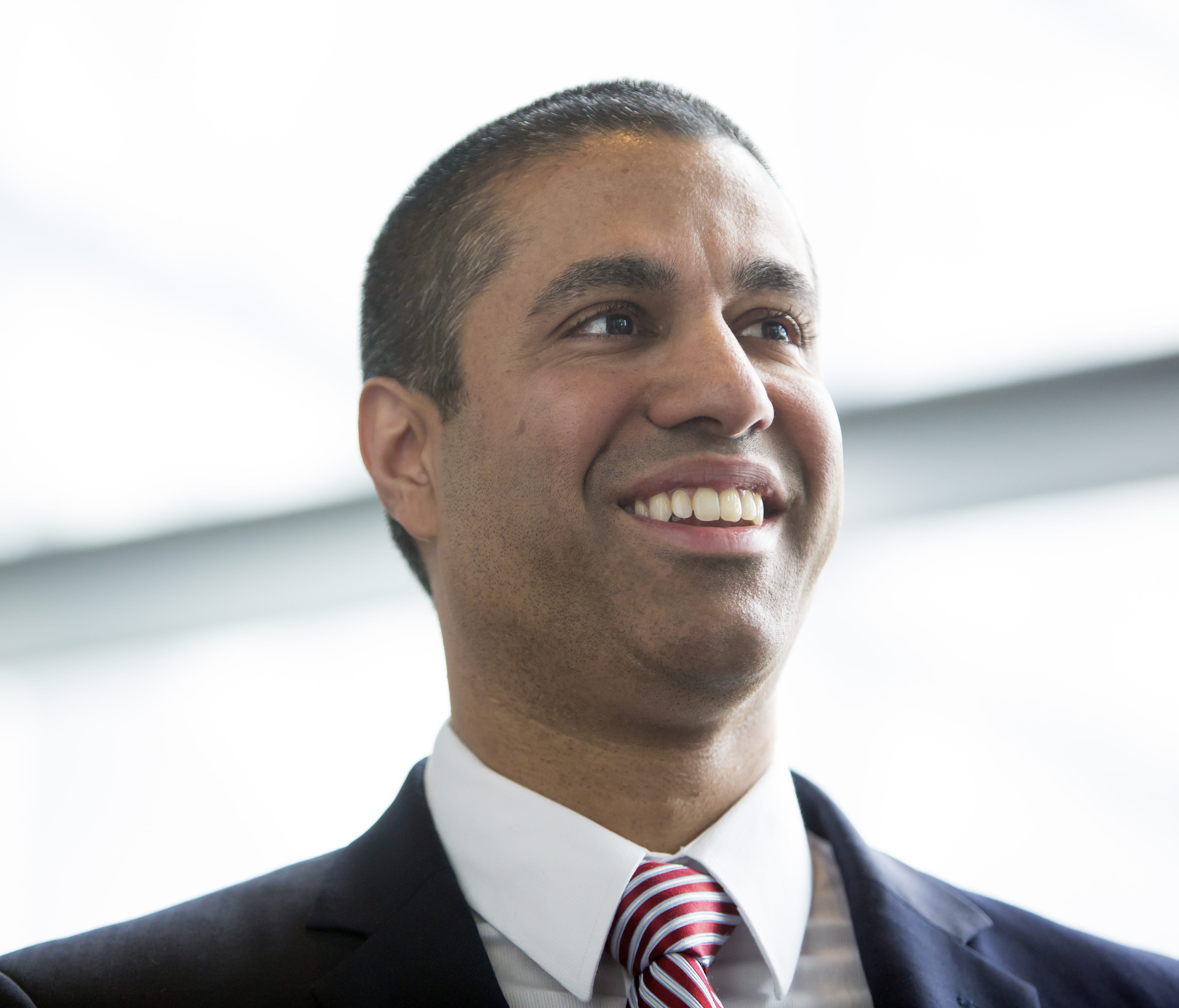 Federal Communications Commission Chairman Ajit Pai before speaking at an internet regulation event at the Newseum April 26, 2017 in Washington, DC.