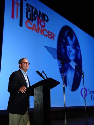 Advaxis President-Chief Executive Officer Daniel J. O’Connor accepts the Medical Visionary Angel Award from the Farrah Fawcett Foundation on Sept. 9. The Princeton-based pharmaceutical specializes in cancer drugs.
