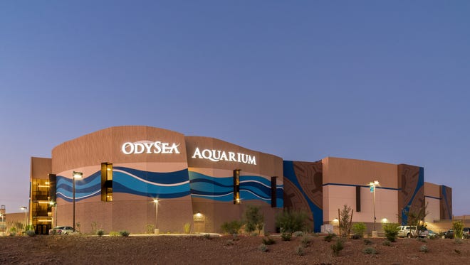 The front of the Inside the Odysea Aquarium.