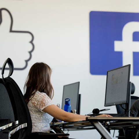 Employees working at Facebook offices in Germany.