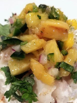Grilled Pineapple and Mango Salsa.