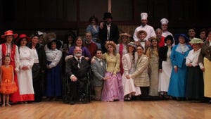 The Ardmore Little Theatre's cast for "Hello, Dolly!" joins together for a picture.
