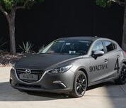 A Mazda3 that the automaker has outfitted with its new Skyactiv-X engine