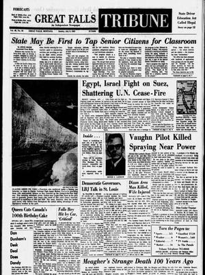 Front page of the Great Falls Tribune on Sunday, July 2, 1967.