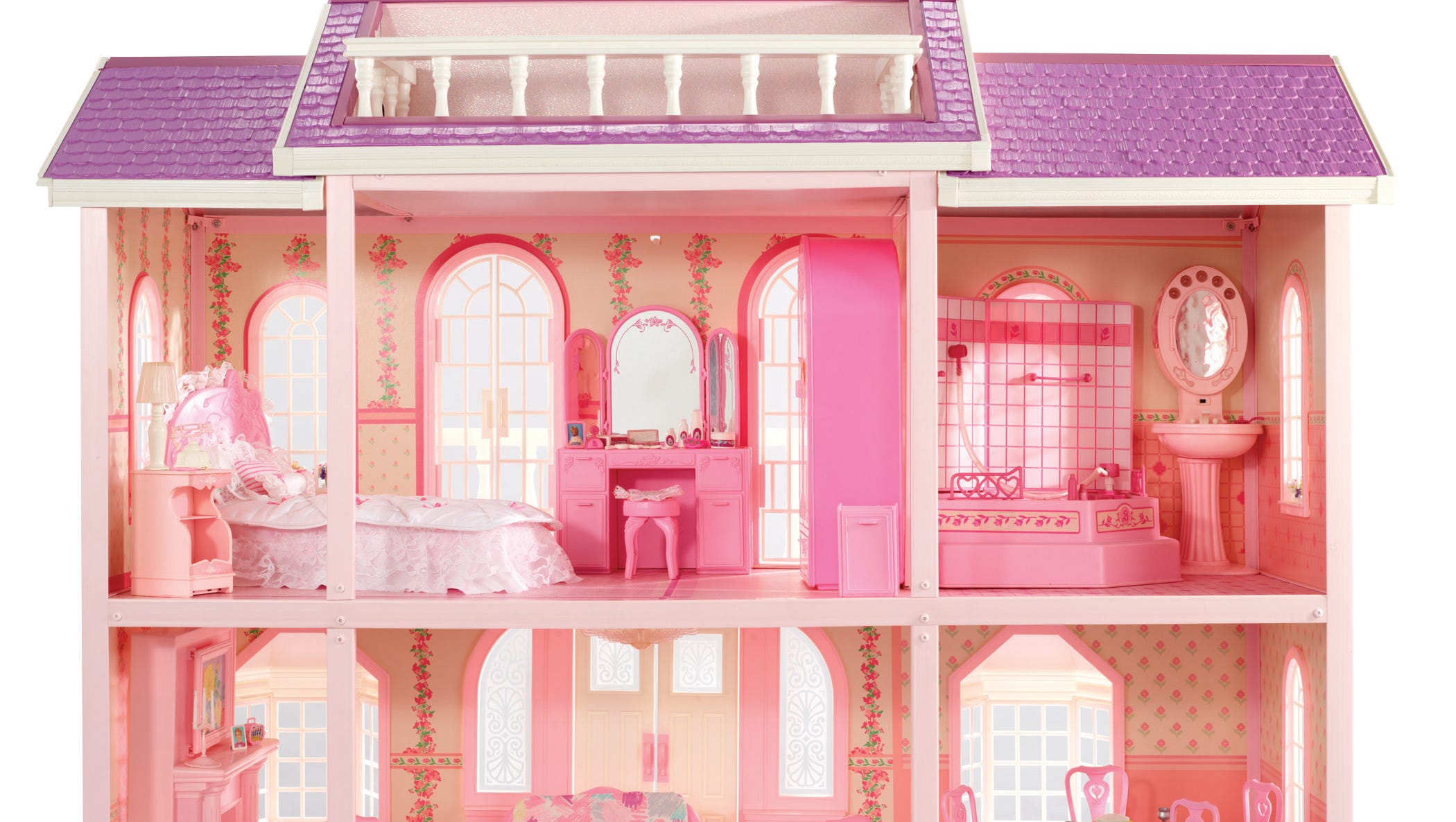 That's a lotta pink Peek at Barbie's new Dreamhouse
