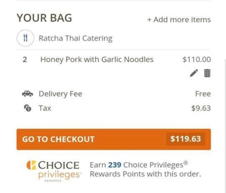 Choice Hotels has a new partnership with Delivery.com.
