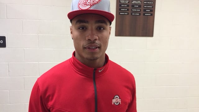 Ohio State's Jalin Marshall attended the Middletown at Lakota East boys hoops game Tuesday night