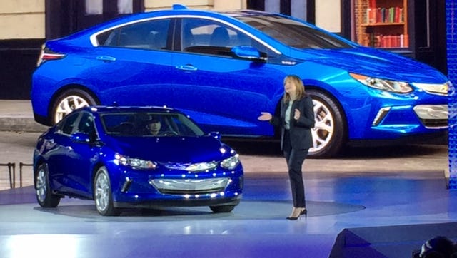 GM CEO Mary Barra reveals the new Volt