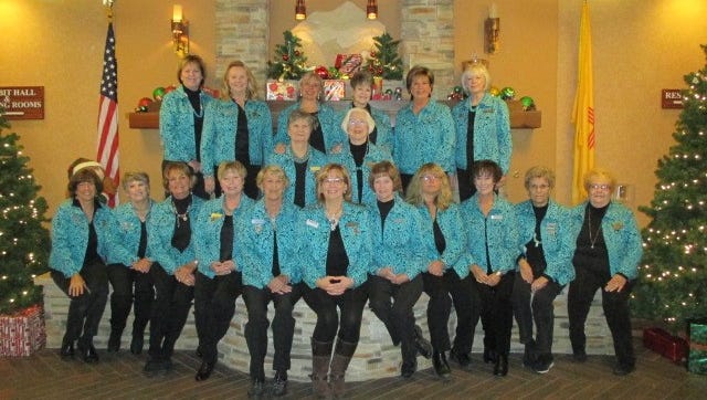 The Ruidoso Christmas Jubilee is hosted by the Ruidoso Valley Greeters, the ladies in the turquoise jackets, who according to the ruidosochristmasjubilee.net website "help support business in Lincoln County.