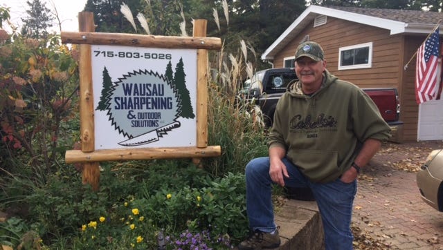 Mike Gilbertson is owner of Wausau Sharpening and Outdoor Solutions. He's been running the business for more than a year.