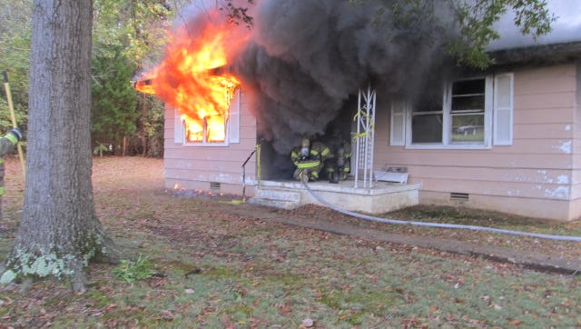 Huntingdon Fire & Safety conducts controlled burn Oct. 28 as a training exercise for firefighters.