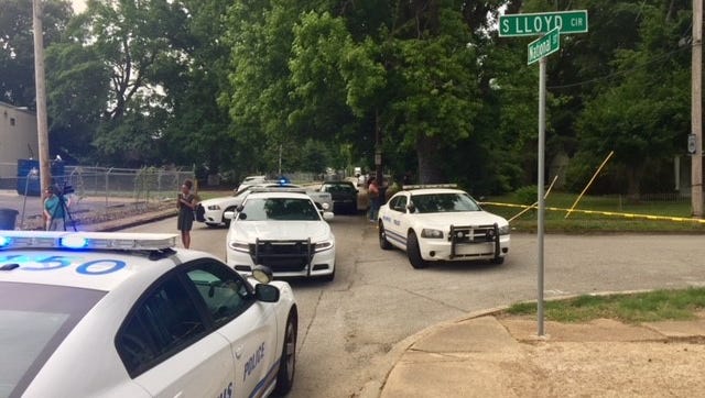 Memphis police responded to a block of South Lloyd Circle just north of National, where two people were killed in a shooting.